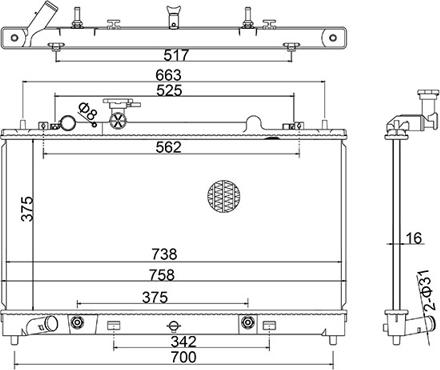 Hart 644 083 - Radiators, Motora dzesēšanas sistēma autodraugiem.lv