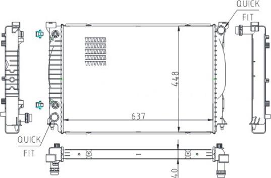 Hart 643 019 - Radiators, Motora dzesēšanas sistēma autodraugiem.lv