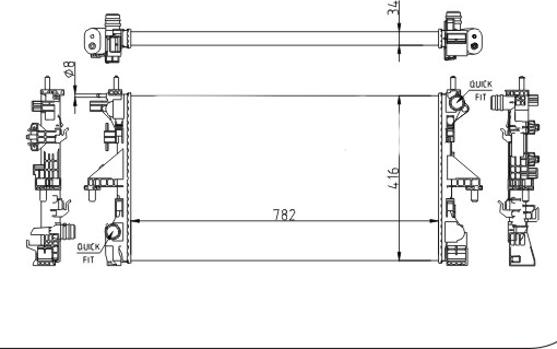 Hart 642 967 - Radiators, Motora dzesēšanas sistēma autodraugiem.lv