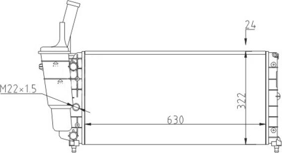 Hart 604 156 - Radiators, Motora dzesēšanas sistēma autodraugiem.lv