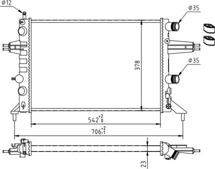 Hart 604 130 - Radiators, Motora dzesēšanas sistēma autodraugiem.lv