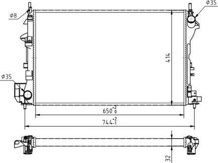 Hart 605 990 - Radiators, Motora dzesēšanas sistēma autodraugiem.lv