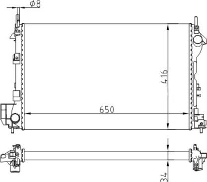 Hart 605 991 - Radiators, Motora dzesēšanas sistēma autodraugiem.lv