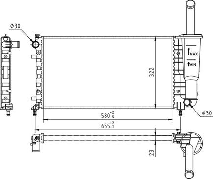 Hart 605 903 - Radiators, Motora dzesēšanas sistēma autodraugiem.lv