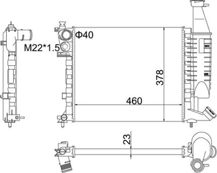 Hart 605 915 - Radiators, Motora dzesēšanas sistēma autodraugiem.lv