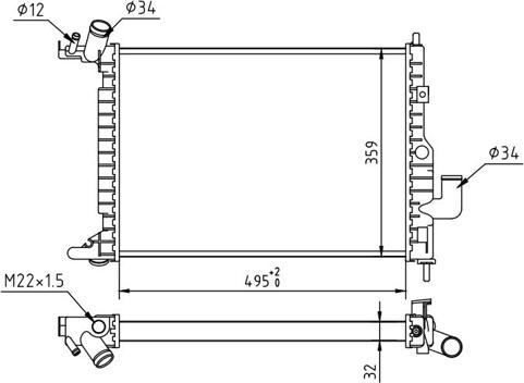 Hart 605 980 - Radiators, Motora dzesēšanas sistēma autodraugiem.lv