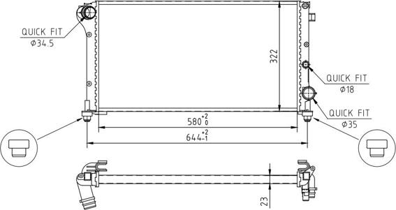 Hart 605 983 - Radiators, Motora dzesēšanas sistēma autodraugiem.lv