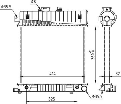 Hart 605 987 - Radiators, Motora dzesēšanas sistēma autodraugiem.lv