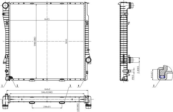 Hart 605 815 - Radiators, Motora dzesēšanas sistēma autodraugiem.lv