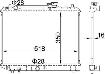 Hart 606 445 - Radiators, Motora dzesēšanas sistēma autodraugiem.lv