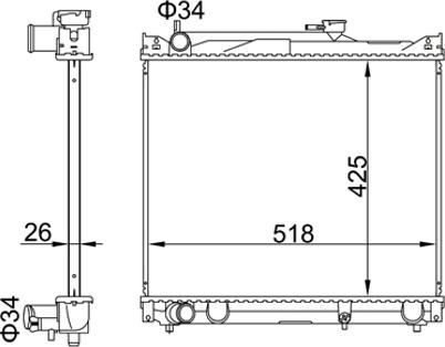 Hart 606 446 - Radiators, Motora dzesēšanas sistēma autodraugiem.lv