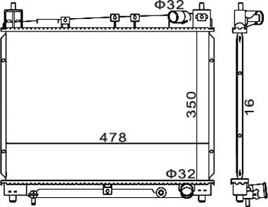 Hart 606 456 - Radiators, Motora dzesēšanas sistēma autodraugiem.lv