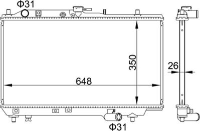 Hart 606 433 - Radiators, Motora dzesēšanas sistēma autodraugiem.lv