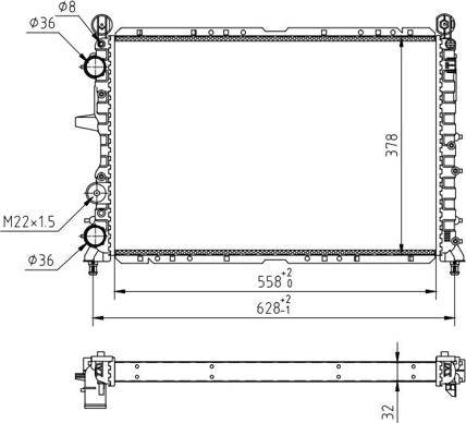 Hart 600 404 - Radiators, Motora dzesēšanas sistēma autodraugiem.lv