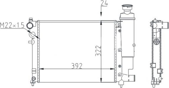 Hart 600 482 - Radiators, Motora dzesēšanas sistēma autodraugiem.lv