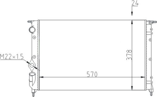 Hart 600 503 - Radiators, Motora dzesēšanas sistēma autodraugiem.lv