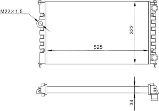 Hart 600 510 - Radiators, Motora dzesēšanas sistēma autodraugiem.lv