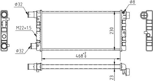 Hart 600 537 - Radiators, Motora dzesēšanas sistēma autodraugiem.lv