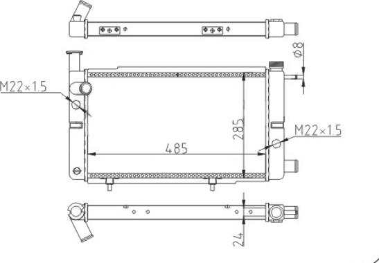 Hart 600 140 - Radiators, Motora dzesēšanas sistēma autodraugiem.lv