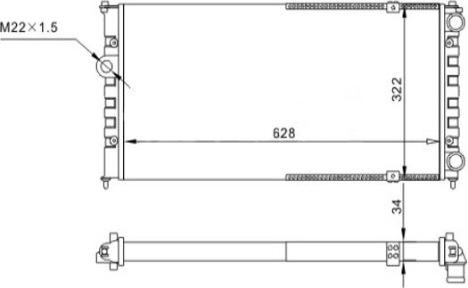 Hart 600 725 - Radiators, Motora dzesēšanas sistēma autodraugiem.lv