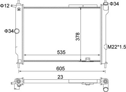 Hart 601 442 - Radiators, Motora dzesēšanas sistēma autodraugiem.lv