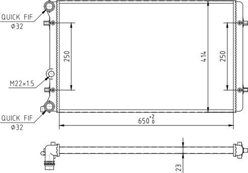 Hart 601 387 - Radiators, Motora dzesēšanas sistēma autodraugiem.lv