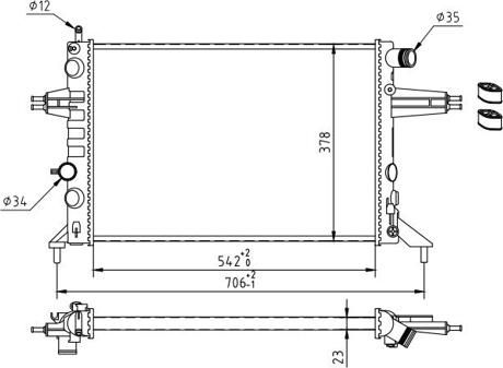 Hart 601 707 - Radiators, Motora dzesēšanas sistēma autodraugiem.lv