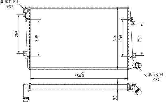 Hart 608 019 - Radiators, Motora dzesēšanas sistēma autodraugiem.lv