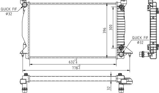 Hart 608 014 - Radiators, Motora dzesēšanas sistēma autodraugiem.lv