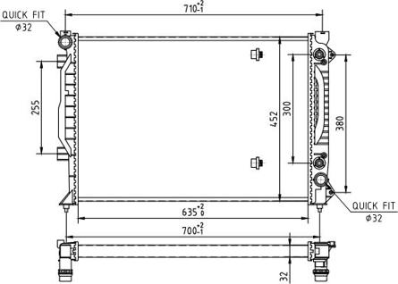 Hart 608 013 - Radiators, Motora dzesēšanas sistēma autodraugiem.lv