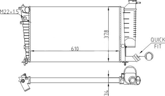 Hart 608 359 - Radiators, Motora dzesēšanas sistēma autodraugiem.lv