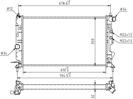 Hart 603 491 - Radiators, Motora dzesēšanas sistēma autodraugiem.lv