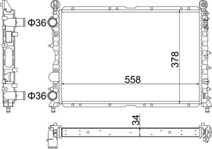 Hart 603 457 - Radiators, Motora dzesēšanas sistēma autodraugiem.lv