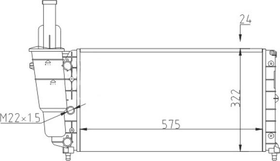 Hart 603 568 - Radiators, Motora dzesēšanas sistēma autodraugiem.lv