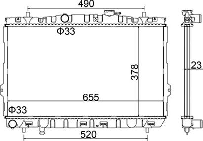 Hart 603 680 - Radiators, Motora dzesēšanas sistēma autodraugiem.lv