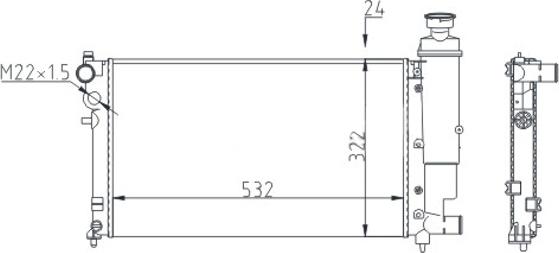 Hart 603 091 - Radiators, Motora dzesēšanas sistēma autodraugiem.lv