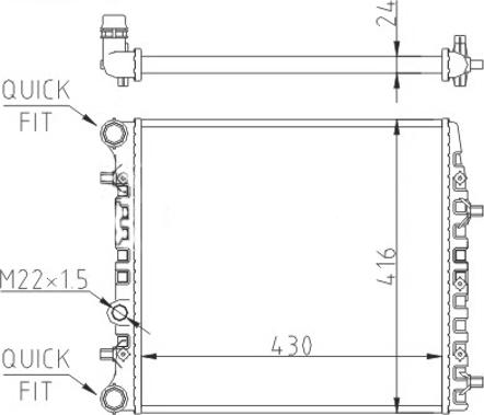 Hart 603 063 - Radiators, Motora dzesēšanas sistēma autodraugiem.lv