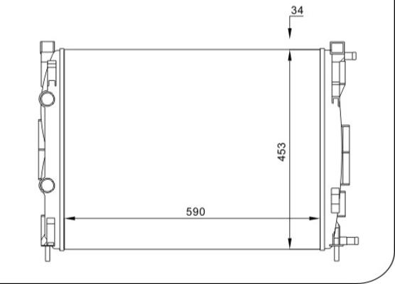 Hart 603 024 - Radiators, Motora dzesēšanas sistēma autodraugiem.lv