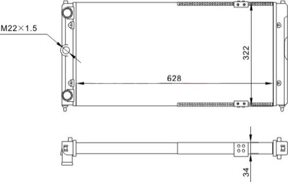 Hart 603 199 - Radiators, Motora dzesēšanas sistēma autodraugiem.lv