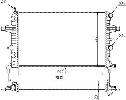 Hart 603 193 - Radiators, Motora dzesēšanas sistēma autodraugiem.lv