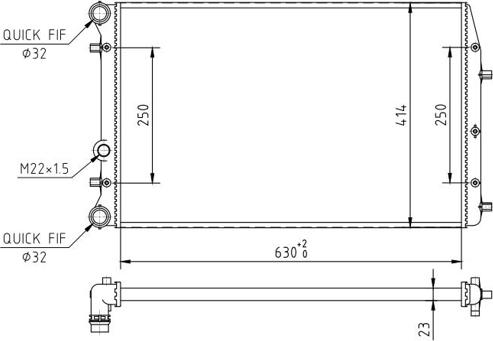 Hart 603 175 - Radiators, Motora dzesēšanas sistēma autodraugiem.lv