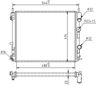 Hart 603 883 - Radiators, Motora dzesēšanas sistēma autodraugiem.lv