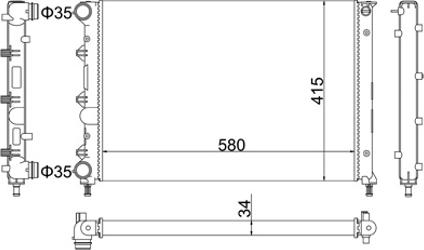 Hart 603 390 - Radiators, Motora dzesēšanas sistēma autodraugiem.lv