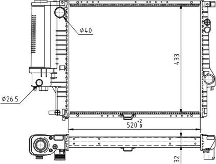 Hart 602 084 - Radiators, Motora dzesēšanas sistēma autodraugiem.lv