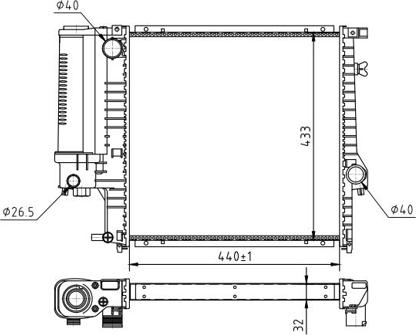 Hart 602 085 - Radiators, Motora dzesēšanas sistēma autodraugiem.lv