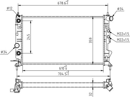 Hart 602 079 - Radiators, Motora dzesēšanas sistēma autodraugiem.lv