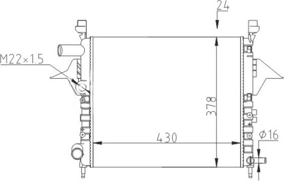 Hart 602 162 - Radiators, Motora dzesēšanas sistēma autodraugiem.lv