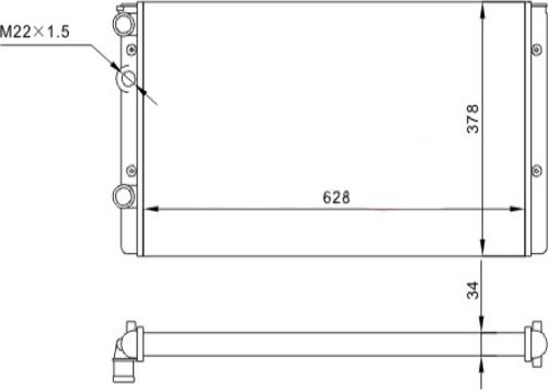 Hart 602 108 - Radiators, Motora dzesēšanas sistēma autodraugiem.lv