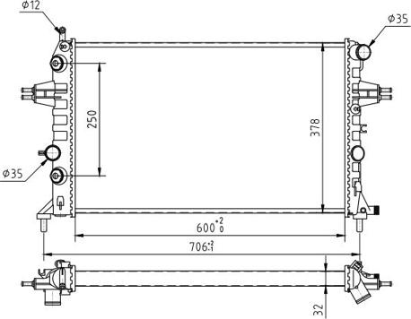 Hart 602 103 - Radiators, Motora dzesēšanas sistēma autodraugiem.lv