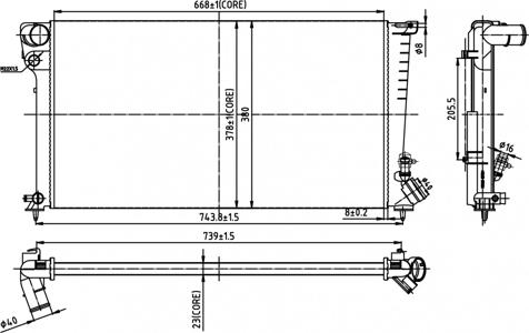 Hart 602 127 - Radiators, Motora dzesēšanas sistēma autodraugiem.lv